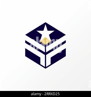 Logo design graphic concept creative abstract premium vector stock sign initial letter FF font flip on 3D hexagon. Related monogram typography emblem Stock Vector
