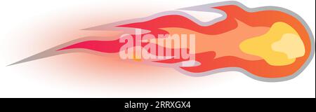 Fire blast effect. Burning flame ball explosion isolated on white background Stock Vector
