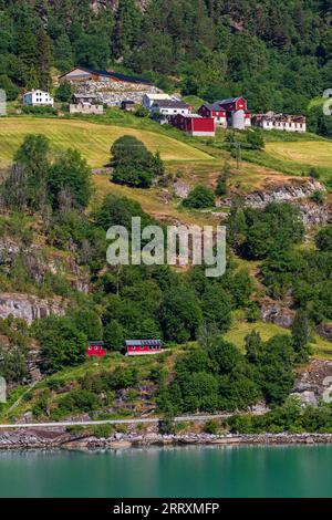 Luster Village, Vestland County, Norway Stock Photo