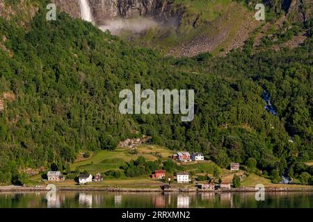 Feigefossen Waterfall, Vestland County, Norway Stock Photo