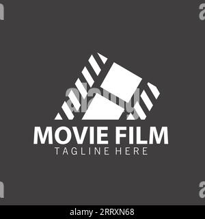 movie film talk production logo design vector Stock Vector