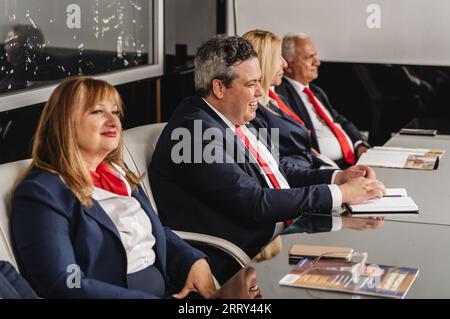 Senior Business Group Discussing Strategies for Profit Growth Stock Photo