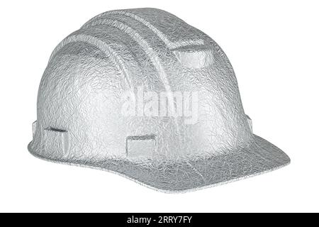 Foil hard hat, foil hat. 3D rendering isolated on white background