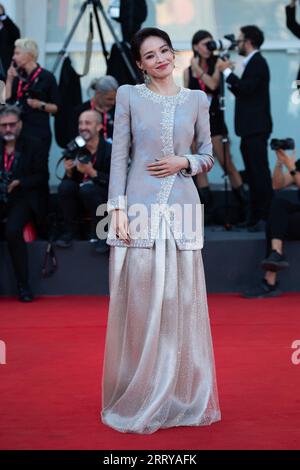 Venice, Italy. 09th Sep, 2023. Shu Qi attending the Closing Red Carpet as part of the 80th Venice Film Festival (Mostra) in Venice, Italy on September 09, 2023. Photo by Aurore Marechal/ABACAPRESS.COM Credit: Abaca Press/Alamy Live News Stock Photo