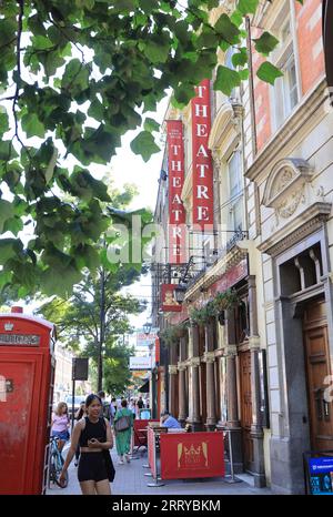 The Kings Head Theatre pub, an oldy worldy pub with an upstairs theatre, on vibrant Upper Street, in Islington, north London, UK Stock Photo