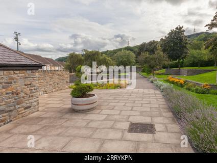 Pantglas junior school memorial garden, Aberfan, south Wales, memorial to the victims of the Aberfan disaster Stock Photo