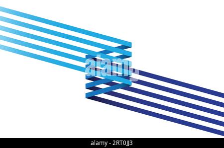 Oblique inclined creative lines abstract background Stock Vector