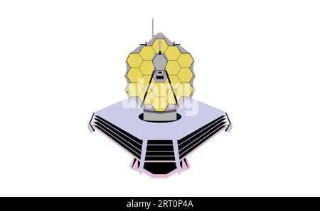 James webb space telescope is a space program perform by nasa Stock Vector