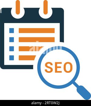 SEO Note icon. Flat style vector EPS use in infographics,web design, presentations and on printed materials. Stock Vector