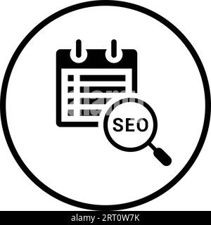 SEO Note icon. Flat style vector EPS use in infographics,web design, presentations and on printed materials. Stock Vector