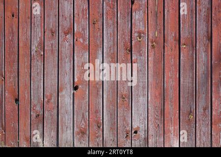 Surface of the fence from the old boards. Texture of painted wood Stock Photo