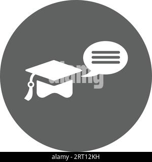 Education Chat icon. Stunning design suitable for web, print media ...
