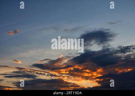 Dramatic sky during sunset Stock Photo