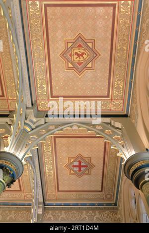 925 The former ES&A Banking Hall built in AD 1887 in Venetian-Gothic style with a highly decorative ceiling. Melbourne-Australia. Stock Photo