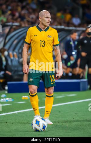 MELBOURNE, AUSTRALIA, JANUARY 27: AARON MOOY as Australia Vs Vietnam World Cup qualifying match at Melbourne Rectangular Stadium on January 27, 2022 Stock Photo