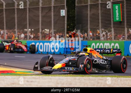 Max Verstappen of the Netherlands drives the (3) Oracle Red Bull Racing ...