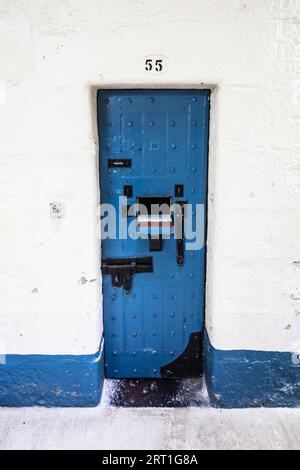 BEECHWORTH, AUSTRALIA, DECEMBER 30, 2021: Historic Beechworth Gaol and its courtyard on a hot summer's day in Victoria, Australia Stock Photo