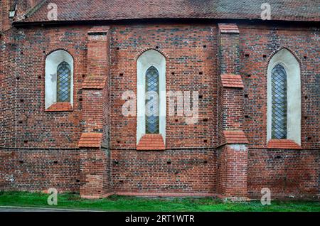 Church Of St. George The Victorious, formerly Friedland Church, founded in 1313. Pravdinsk, formerly Friedland, Kaliningrad region, Russia Stock Photo