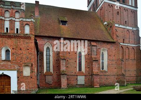 Church Of St. George The Victorious, formerly Friedland Church, founded in 1313. Pravdinsk, formerly Friedland, Kaliningrad region, Russia Stock Photo