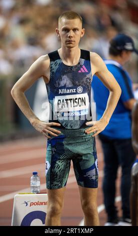 Ben Pattison of GB & NI competing in the men’s 800m at the Allianz Memorial Van Damme at the King Baudouin Stadium, Brussels on the 9th September 2023 Stock Photo