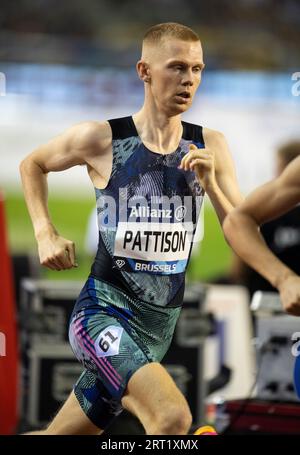 Ben Pattison of GB & NI competing in the men’s 800m at the Allianz Memorial Van Damme at the King Baudouin Stadium, Brussels on the 9th September 2023 Stock Photo