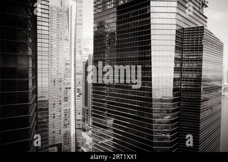 Gritty urban Marina Bay view in Singapore at night Stock Photo