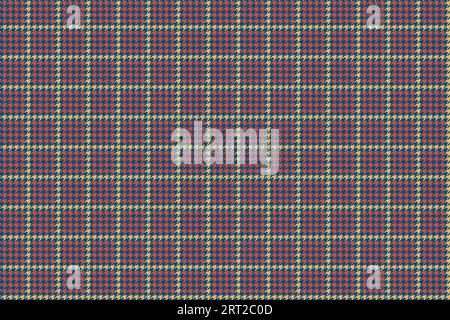Plaid textile background. Seamless fabric vector. Pattern texture tartan check in blue and red colors. Stock Vector