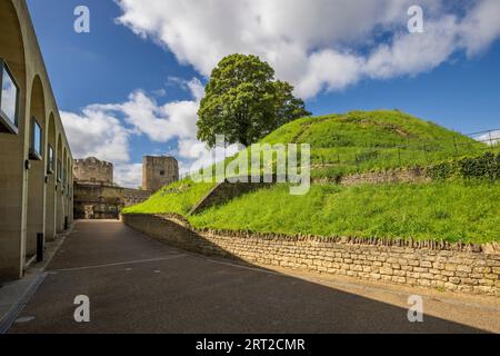 The Castle Mound at Oxford Castle, Oxfordshire, England Stock Photo