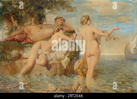 Ulysses and the Sirens, Mid of the 19th century. Private Collection. Stock Photo