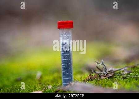 test tube in a field in australia Stock Photo