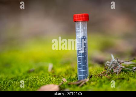 test tube in a field in australia Stock Photo