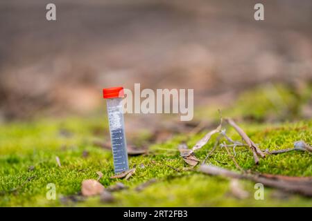 test tube in a field in australia Stock Photo