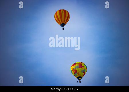 Hot Air Balloons over Cambridgeshire Stock Photo