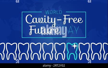 World Cavity-Free Future Day Creative Background Illustration Stock Vector