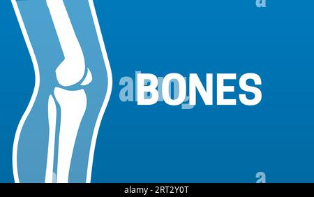 Bones Blue Background Illustration Design Stock Vector