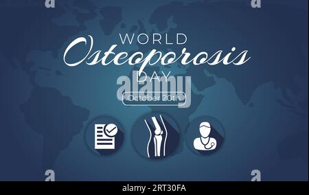 World Osteoporosis Day Background Illustration Stock Vector