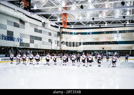 MELBOURNE, AUSTRALIA, JUNE 21: Canada Vs USA in the 2019 Ice Hockey Classic in Melbourne, Australia Stock Photo