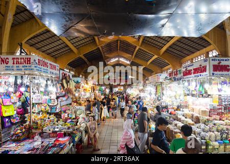 Ho Chi Minh, Vietnam, September 26, 2018: Laneway within Ben Thanh Market in Saigon, Vietnam Stock Photo