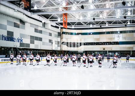 MELBOURNE, AUSTRALIA, JUNE 21: Canada Vs USA in the 2019 Ice Hockey Classic in Melbourne, Australia Stock Photo