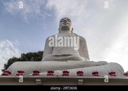 Kandy, Sri Lanka, August 10, 2018: Bahirawakanda Vihara Buddha Statue on top of a hill Stock Photo