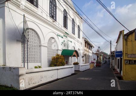 Galle Fort, Sri Lanka, July 28, 2018: Exterior view of the Arabic College inside the historic Galle Fort Stock Photo
