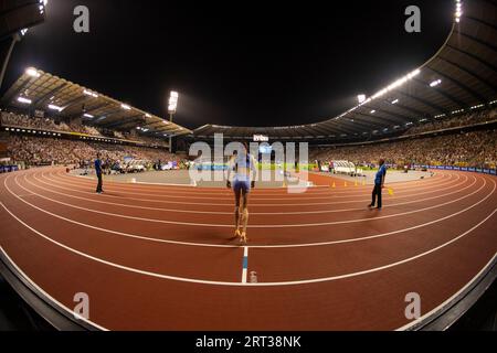 Angelina Topić of Serbia competing in the women’s high jump at the Allianz Memorial Van Damme at the King Baudouin Stadium, Brussels on the 9th Septem Stock Photo