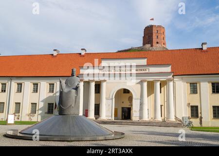 VILNIUS, LITHUANIA - 1ST  SEPT 2023: The New Arsenal of National Museum of Lithuania  and Gediminas castle tower in Vilnius Lithuania during the day. Stock Photo