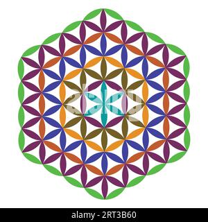 scared Geometry Vector Design Elements. This is religion, philosophy, and spirituality symbols. the world of geometry with our intricate illustrations Stock Vector