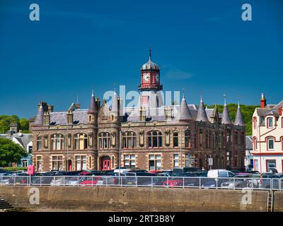 Stornoway Town Hall - the former headquarters of Stornoway Town Council on South Beach in Stornoway, Isle of Lewis, Scotland. Now used for community f Stock Photo