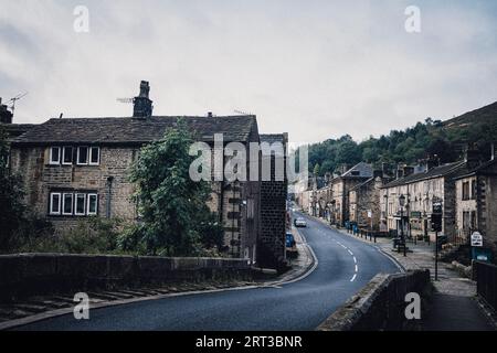 Photos were taken in and around Oldham, Greater Manchester. Village and farm life. Includes Delph, Dobcross, and Scouthead. Stock Photo