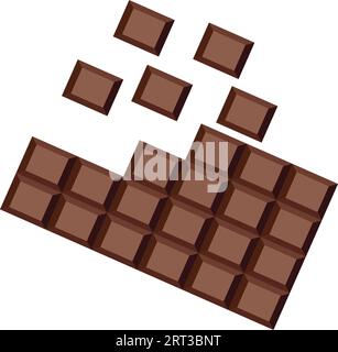 chocolate bar. Chocolate. Pieces. vector illustration Stock Vector