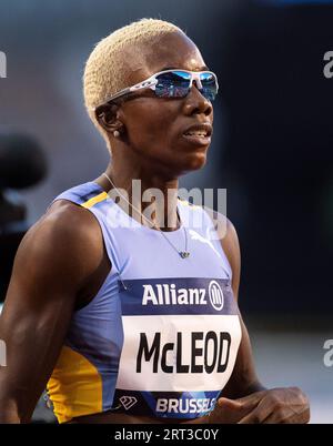 Candice McLeod of Jamaica competing in the women’s 400m at the Allianz Memorial Van Damme at the King Baudouin Stadium, Brussels on the 9th September Stock Photo