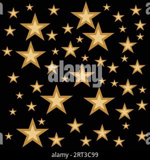 white stars set: Vector assets for Christmas stars, festival celebrations, web or game design, and app icons. Vector template isolated on a black Stock Vector