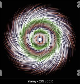 Abstract graphic spirals: Circular movement, radial dynamic swirls set.Vector design, speed swirl circle. rotating shapes. Set of swirls, circle black Stock Vector